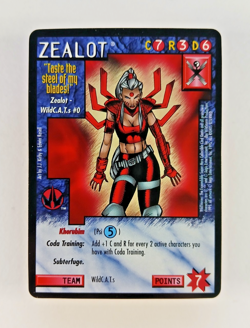 Zealot - Wildstorms CCG card (1995) WSCCG Limited, Rare WildCATs Character - Image 1
