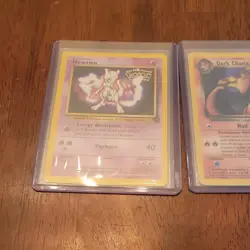 Pokemon TCG 3-Card Lot: 2x Mewtwo Movie Promo + Dark Charizard 21/82 EN 2000 - Image 2