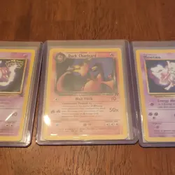 Pokemon TCG 3-Card Lot: 2x Mewtwo Movie Promo + Dark Charizard 21/82 EN 2000 - Image 3