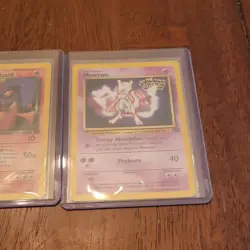 Pokemon TCG 3-Card Lot: 2x Mewtwo Movie Promo + Dark Charizard 21/82 EN 2000 - Image 4
