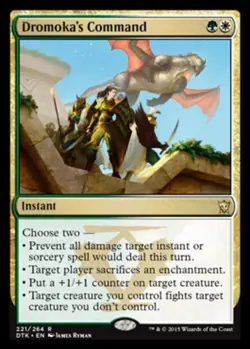 1x Dromoka's Command Light Play, English Dragons of Tarkir MTG Magic - Image 1