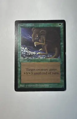 Giant Growth Limited Edition - Beta Edition Regular MP / HP Magic Vintage Old - Image 1