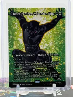 Black Panther Wakandan King Borderless 0087 MTG Marvel Super Heroes - Image 1
