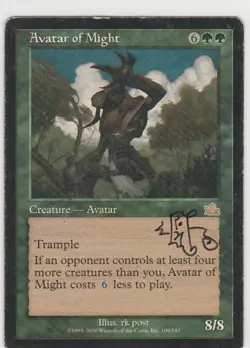 Magic the Gathering ~ Avatar of Might ~ HP ~ Prophecy ~ Signed by Artist - Image 1