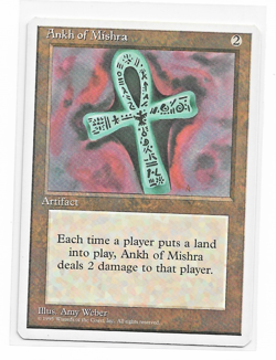 Magic the Gathering ~ MTG ~ 1x Ankh of Mishra ~ M/NM ~ Fourth Ed - Image 1