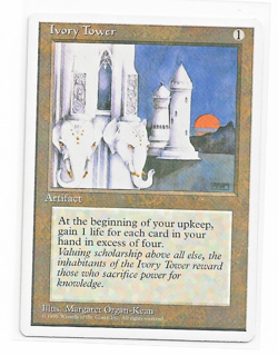 Magic the Gathering ~ MTG ~ 1x Ivory Tower ~ Fourth Edition ~ 4Ed ~ LP - Image 1