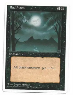 Magic the Gathering ~ MTG ~ 1x Bad Moon ~ Fourth Edition ~ 4Ed ~ LP - Image 1
