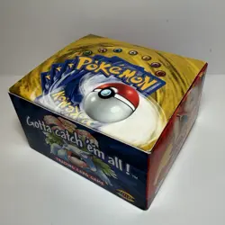 Vintage WOTC Pokemon TCG Base Set Booster Box Display Empty Green Wing Wizards - Image 1