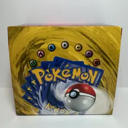 Vintage WOTC Pokemon TCG Base Set Booster Box Display Empty Green Wing Wizards - Image 2