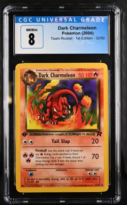 Pokemon Dark Charmeleon Team Rocket - 1st Ed. 32/82 CGC Nm/mint 8 - Image 1
