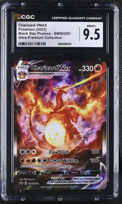 Pokemon Charizard VMAX Full Art Promo 2022 SW&SH Black Star SWSH261 CGC 9.5 - Image 1
