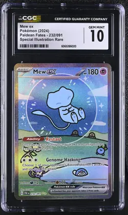 Pokemon Mew ex Special Illustration Rare Paldean Fates 232/091 CGC Gem Mint 10 - Image 1