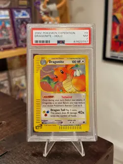 Dragonite 9/165 Expedition Base Set Holo Rare Pokemon TCG PSA 7 - Image 1