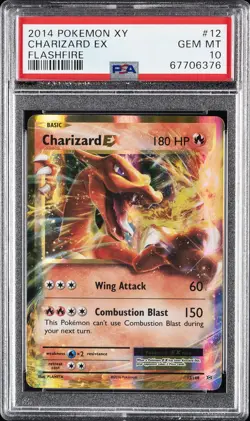 2014 POKEMON XY FLASHFIRE #12 CHARIZARD EX PSA 10 - Image 1