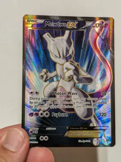 Mewtwo EX 157/162 🌀 Holo Full Art ✨ Ultra Rare | Pokemon TCG ⚡Damaged Crease - Image 1