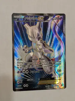 Mewtwo EX 157/162 🌀 Holo Full Art ✨ Ultra Rare | Pokemon TCG ⚡Damaged Crease - Image 4