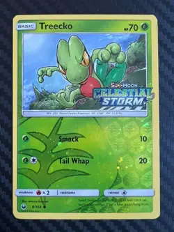 Pokemon TCG Treecko 8/168 (Toys R Us) Promo Reverse Holo Celestial Storm LP - Image 1