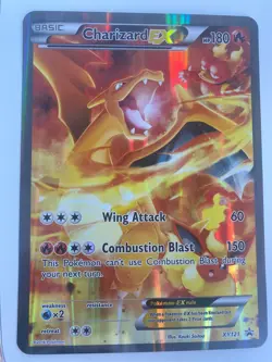 pokemon card CHARIZARD EX HP180 JUMBO RARE FOIL NEW XY121 XXL Oversized - Image 3