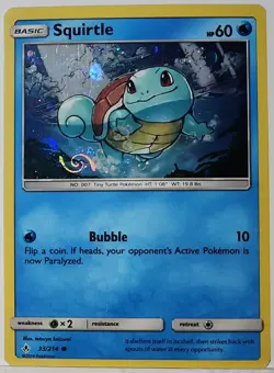 HD Fart Swirl 🌀 Squirtle 33/214 Cosmos Holo Bleed Error Rare Pokemon TCG ✨ - Image 3