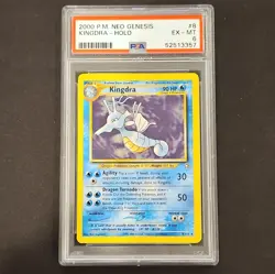 2000 Pokemon Neo Genesis Kingdra Holo Rare #8 Ex-Mt PSA 6 Vintage Excellent-Mint - Image 1
