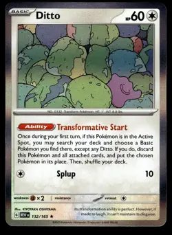 Ditto 132/165 Rare Scarlet & Violet 151 Pokemon Holo NM/M - Image 1