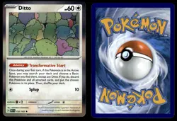 Ditto 132/165 Rare Scarlet & Violet 151 Pokemon Holo NM/M - Image 3