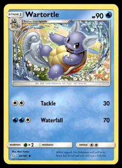 Wartortle 24/181 Uncommon Team Up Pokemon NM - Image 1