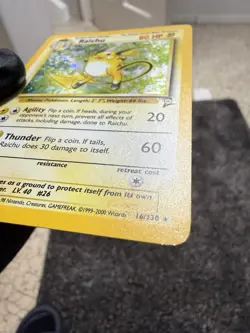 Pokemon Base Set 2 Raichu 16/130 Holo Rare MP-HP - Image 4