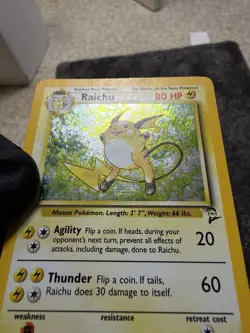 Pokemon Base Set 2 Raichu 16/130 Holo Rare MP-HP - Image 5