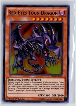 Red-Eyes Toon Dragon SHVI-EN036 Shining Victories Yu-Gi-Oh 1st Edition NM - Image 1