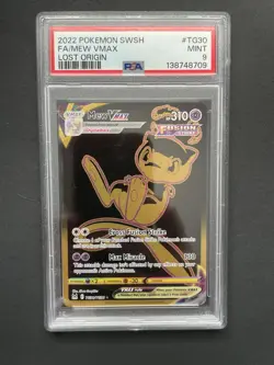 Mew Lost Origin VMAX Full Art Secret #TG30/TG30 PSA 9 MINT - Image 1