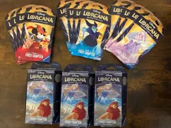 Disney Lorcana The First Chapter Booster Pack (12) And Starter Decks (3) Lot - Image 1