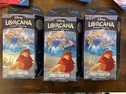 Disney Lorcana The First Chapter Booster Pack (12) And Starter Decks (3) Lot - Image 2
