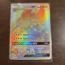 Alolan Golem GX 113/111 From Pack To Sleeve Pokemon Cards - Image 1
