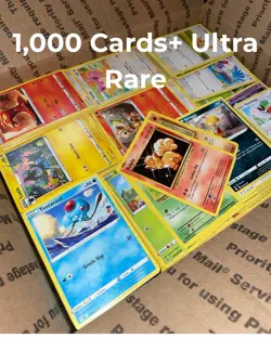 Massive 1000 Pokemon Card Lot - Over 100 Foils, V's, EX's - NO ENERGY TRAINERS - Image 1