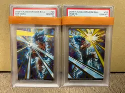 PSA 10 Dragon Ball Itajaga Goku & Vegeta SR Sequential Set Japanese Card - Image 1