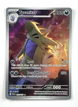 Tyranitar 222/193 Paldea Evolved Pokemon Card Near Mint NM Illustration Rare - Image 1
