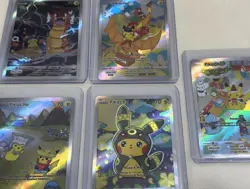Yellow Pluto Village Pikachu FAN ART CUSTOM Cards Pokemon Lot of 5 Read Desc - Image 1