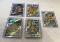 Yellow Pluto Village Pikachu FAN ART CUSTOM Cards Pokemon Lot of 5 Read Desc - Image 2