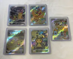 Yellow Pluto Village Pikachu FAN ART CUSTOM Cards Pokemon Lot of 5 Read Desc - Image 3