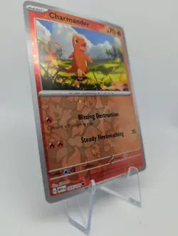 Charmander - 004/165 - Pokemon 151 Reverse Cosmos Holo Rare Card NM - Image 2