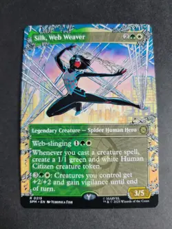 Silk, Web Weaver (Borderless) Rare MTG Spider-Man - Image 1
