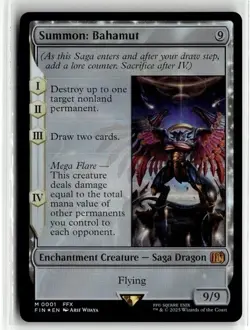 Summon Bahamut 0001 Final Fantasy FF MTG Magic The Gathering Card NM (Foil) - Image 1