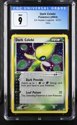 Pokemon TCG - Dark Celebi - CGC 9 - MINT - EX Hidden Legends 4/101 Holo Rare - Image 3