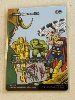 mtg borderless Heroic Intervention (0080), Marvel Universe Eternal, unplayed - Image 1