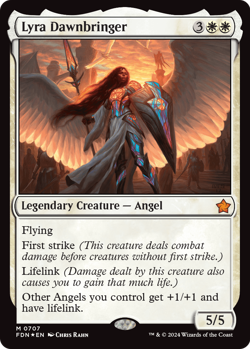 Lyra Dawnbringer (707) Magic: The Gathering Foundations FOIL 707 - Image 1