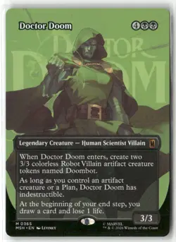 Doctor Doom (Borderless) (365) 365 Marvel Super Heroes Magic: The Gathering NM - Image 1