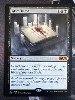 Grim Tutor #103 (NM) Core Set 2021 M21 Magic MTG - Image 1