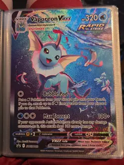 Pokemon Tcg Jumbo Card Vaporeon Vmax Alt Art Nm Swsh182 Black Star Promo - Image 2