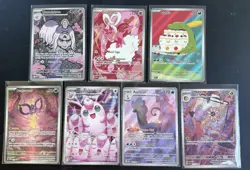 Pink/Purple English Pokemon Full Art Card Lot - Image 2